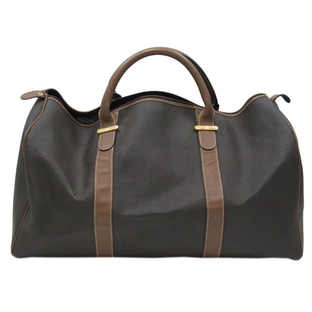 Dunhill Boston bag Gray Brown Women Authentic secondhand